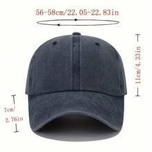 Autumn/Winter Unisex Baseball Cap, Casual Versatile Golf Hat, Large Head Circumference