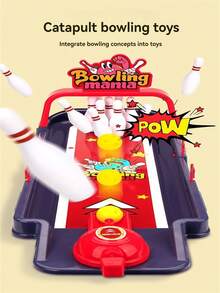 Trò chơi bowling để bàn cho trẻ em kèm máy phóng, dễ lắp đặt, giúp rèn luyện khả năng phối hợp tay mắt và sự tập trung, trò chơi nhiều người chơi cho gia đình, quà sinh nhật cho bé trai và bé gái. - Nhiều màu - Xem 10