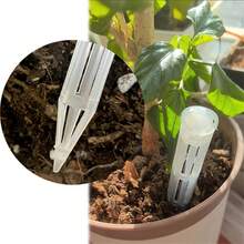 3 件/6 件塑料植物通风管 - 根部曝气管可促进根部呼吸，防止腐烂和堵塞，透明排水管可促进植物健康生长，适用于花园和室内盆栽植物 - 白色 - 查看 6