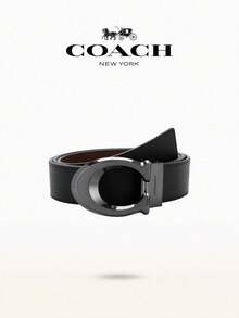 Coach Men's Belt Harness Buckle Cut To Size Reversible Belt, 38 Mm