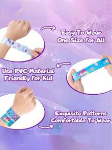 6PCS/12PCS/24PCS Hawaiian Slap Bracelets Hawaiian Theme Hawaiian Party Favors For Summer Beach Party Favors, Colorful Patterns Tropical Luau Party Favors Decorations 12 Different Pattern Design, Flamingo Beach Fruits For Summer Beach Game Prizes,Party Favours,Slap Bracelets,Party Favors,Gift Bag Stuffing, Wrist Decoration Gift Prize Supplies,Party Favors - Multicolor - View 5