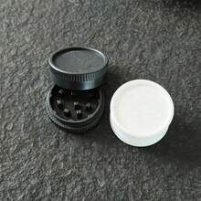 1pc Mini Portable 2-Layer Grinder, 40mm Plastic Material, Black/White Color Options - Multicolor - View 5