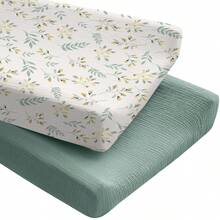 2 Packs Muslin Changing Pad Covers For Boys And Girls, Ultra Soft & Breathable Cotton Baby Diaper Changing Table Covers, Neutral Nursery Diaper Changing Pad Sheets, Baby Shower Gifts - Multicolor - View 17