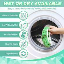 1/3/6片优质超细纤维拖把垫 - 长约25.4厘米，宽约11.5厘米，配有弹性可折叠可重复使用的拖把头，可水洗耐用的拖把布，适用于高效干湿清洁 - 彩色 - 查看 11