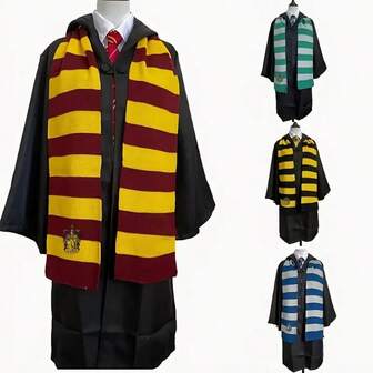 Warner Bros 1pc Harry Potter Scarf With Hogwarts , Unisex Warm Casual Scarf, 6.69in*62.99in, Cosplay Costume, Perfect Gift For Fans, Collectible, Suitable For Theme Parties, Graduation Ceremonies, Costume Accessories, Roleplay Enthusiasts, Christmas Gifts For Family, Friends, Classmates, Siblings