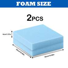 2 cojines de espuma elástica de alta densidad de color azul, cojines para sofá, silla de ruedas, reemplazo de tapetes para muebles interiores y exteriores, en múltiples tamaños, accesorios de tapicería moderna de asiento cómodo, material suave para cojín de asiento