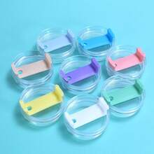New 40oz Sealed Plastic Transparent Lid Straw Cup Lid Car Cup Ice Cup - 40oz-白色 - 查看 4
