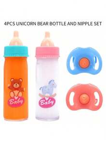 Conjunto Mágico de Garrafas de Leite Desaparecendo, Adequado para Bonecas Reborn - Branco, Acessórios de Alimentação para Brincadeira de Faz de Conta, Presente de Truque de Mágica Novidade - Multicolorido - Visão 3