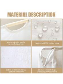 1pc Large Household Laundry Basket Dirty Clothes Basket, Clothes Storage Basket, Bathroom Storage Basket Laundry Bag, Wardrobe Storage And Storage, Simple Care, Waterproof, Foldable Dirty Clothes Basket, Storage Organizer Can Store Clothes Towels Toys, Suitable For Bathroom, Living Room, Bedroom