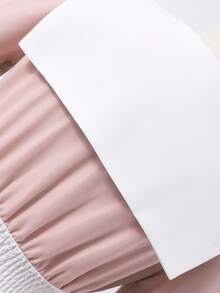 Girls' Sailor Collar Bowknot Sweet School Style Long Dress, Spring/Autumn