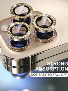 3 paquetes de película protectora de lente de cámara compatible con iPhone 17, 17 Pro, 17 Pro Max, 17 Air, 16, 15, 14, 13, 12, 11, cubierta de anillo de vidrio templado y metal, HD clara, (oro) regalo para cumpleaños, familia y amigos, cristal brillante, película protectora de lente, accesorios de teléfono móvil aplicables a protección diaria, oficina, hogar, protector de lente de teléfono, cubierta de cámara a prueba de agua, a prueba de golpes, resistente a arañazos