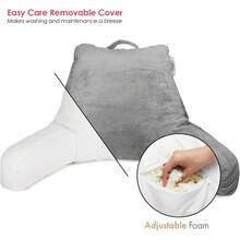 Nestl Almohada de Lectura Almohada para Cama Estándar, Almohada de Espalda para Sentarse en la Cama, Almohada Silla de Foam Triturado y Almohadas para Descanso en Cama, Gris Carbón UWAV - Verde Botella - Ver 3