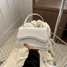 Women Handbag Crossbody Shoulder Bag PU Synthetic Leather Elegant Chic Fashion - White - View 2