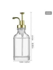 1pc 500ml/17oz Glass Coffee Syrup Dispenser Set With Pump Head & Funnel, Pump Action Dispenser Kit - Multicolor - View 15