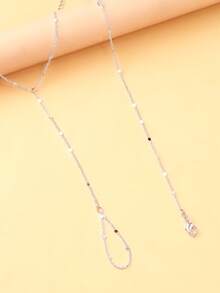 1件优雅欧美风格金色链条指环手链，女士派对及节日礼物 - 彩色 - 查看 6