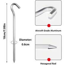 Outdoor Tent Ground Pegs - Silver - View 2