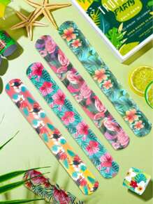 6PCS/12PCS/24PCS Hawaiian Slap Bracelets Hawaiian Theme Hawaiian Party Favors For Summer Beach Party Favors, Colorful Patterns Tropical Luau Party Favors Decorations 12 Different Pattern Design, Flamingo Beach Fruits For Summer Beach Game Prizes,Party Favours,Slap Bracelets,Party Favors,Gift Bag Stuffing, Wrist Decoration Gift Prize Supplies,Party Favors - Multicolor - View 2