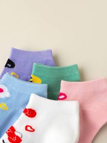 1/5 paia di calzini corti di stile carino e divertente per bambini, stile Merlot, Coolomi, Pudding Dog, Big Eared Dog, Hello Kitty, adatti per fan di Sanrio e bambini carini, calzini per bambini