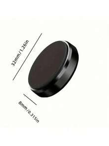 1 pieza Soporte magnético universal redondo para teléfono de coche, con tecnología de absorción magnética fuerte para sujetar firmemente tu teléfono incluso en caminos con baches. Fácil instalación pegando la almohadilla en el salpicadero u otras superficies, proporcionando una portabilidad conveniente para tu experiencia de conducción.