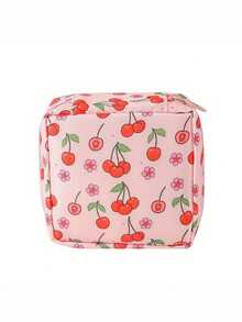 1pc Cartoon Sanitary Napkin Storage Bag, Tissue Storage Bag, Lipstick Cosmetic Bag, Toilet Paper Storage Bag, Multifunctional Sanitary Napkin Storage Bag, Large Capacity Simple Style Portable Bag, Sanitary Napkin Storage Box Storage Bag, Female Menstrual Products, Used To Store Sanitary Napkins, Sanitary Napkins And Tampons,