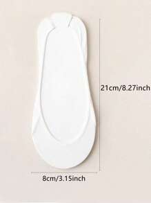 1/4/8 Pairs Women Colorful Foam Padded No Show Socks, Anti-Slip & Invisible Liner Socks For High Heels, Low Vamp Style For Spring/Summer - Multicolor - View 12