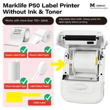 Marklife Makrlife P50 Label Printer, With Label Tape, Thermal Label Printer, Portable Bluetooth Wireless Label Printer, Suitable For Barcodes, Jewelry, Retail, Jars, Candle Jars, Clothing, Glass Jars Etc., Provides Multiple Templates, Can Be Used For Organizing Office And Household Items, Ideal For Christmas/New Year/2026/Gifts For Family/Year-End Gifts, Supports Android And IOS Systems. - White - View 4