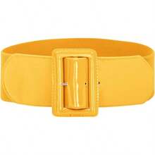 Women's Stretchy Belt 1950s 3 Inch Wide Elastic Belts - Màu vàng - Xem 12
