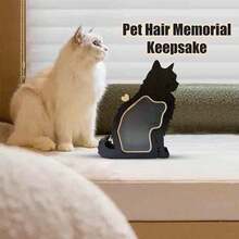 Pudełko na pamiątkową kolekcję i przechowywanie sierści kota i psa, prezent z sierści zwierząt, wyjątkowy prezent dla miłośników zwierząt, kształt sierści kota, ozdoba na biurko, prezent pamiątkowy z psem, odpowiednie dla rodziny i przyjaciół do przechowywania sierści, zębów i popiołu