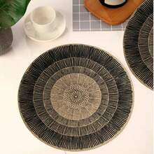 2 Stücke/4 Stücke/6 Stücke/8 Stücke schwarze runde Juteuntersetzer Set, geeignet für Küche, Hochzeit, Heimdekoration, Weihnachtsparty, Tischdekor, quastenarunde Haushaltstextil-Untersetzer, hitzebeständig, Restaurant-Eröffnungsgeschenk, 12 Stücke Leinen-Untersetzer 38 cm Tischsets, gewebte Untersetzer für Esszimmer, Küche, Feiertagsparty und Café-Dekoration, rutschfest