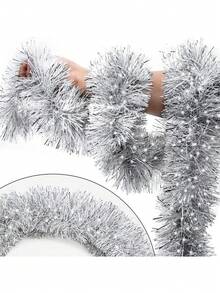 1 Roll Of Christmas Leather Strips, Green Vine Christmas Wreaths, Wedding Decorations, The Most Suitable As Gifts, Christmas Decoration Wool Strips, Event Scene Decoration And Decoration Items, Christmas Wool Strips - Multicolor - View 6