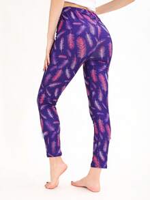 Spring Summer Casual Women Elastic Black Tight Pant With Polka Dot Print Home Lifting Buttocks Leggings Outdoor Vacation Walking Fitness Cropped Pants - Multicolor - View 17