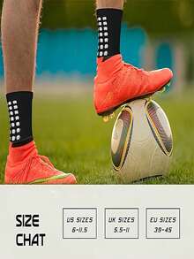 6pcs Men's High-Performance Outdoor Sports Socks With Improved Traction, Moisture-Wicking Fabric, Suitable For Football, Basketball And Running - Multicolor - View 6