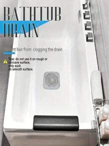 1pc Hair Drain Catcher, Square Drain Cover For Shower, Silicone Hair Stopper With Suction Cup, Sink Anti-Clog Filters, Tub Shower Floor Drain Plugs, Silicone Kitchen Deodorizer Plugs,Bathroom Tools Commercial Cleaning Services/Shops