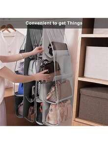 1pc, 8 túi treo túi xách tổ chức kệ treo trong suốt túi lưu trữ bộ sưu tập túi ví túi tủ quần áo tủ quần áo tiết kiệm không gian tổ chức - Nhiều màu - Xem 10