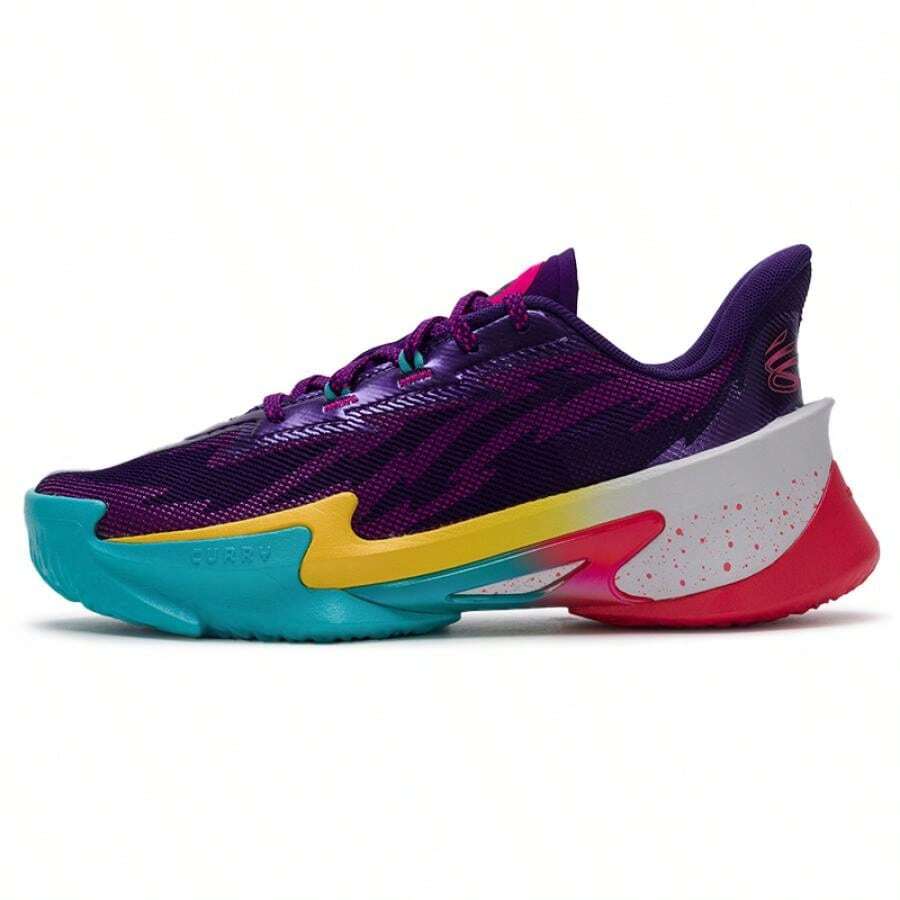 Under Armour Giày bóng rổ unisex CURRY SERIES 7, giày thể thao thoải mái cho tập luyện hàng ngày, 3027983-500 - Màu tím - Xem 1