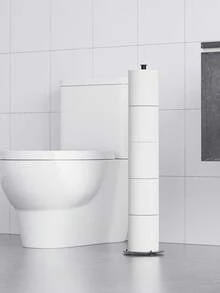 Freestanding Toilet Paper Holder - Bathroom Storage Rack, Holds 5 Spare Toilet Paper Rolls, Bathroom Accessory