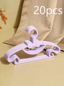 10pcs/20pcs/30pcs Children's Hangers, Lightweight Plastic Hangers With Anti-Slip Design, Suitable For Children's Shirts, Pants, Skirts And Coats. Flat And Space-Saving Structure, Suitable For Wardrobe Organization In Bedrooms, Laundry Rooms And Children's Rooms. Multi-Functional Dry And Wet Dual-Purpose Bow Hanger - A Great Gift For Home Storage - Multicolor - View 21