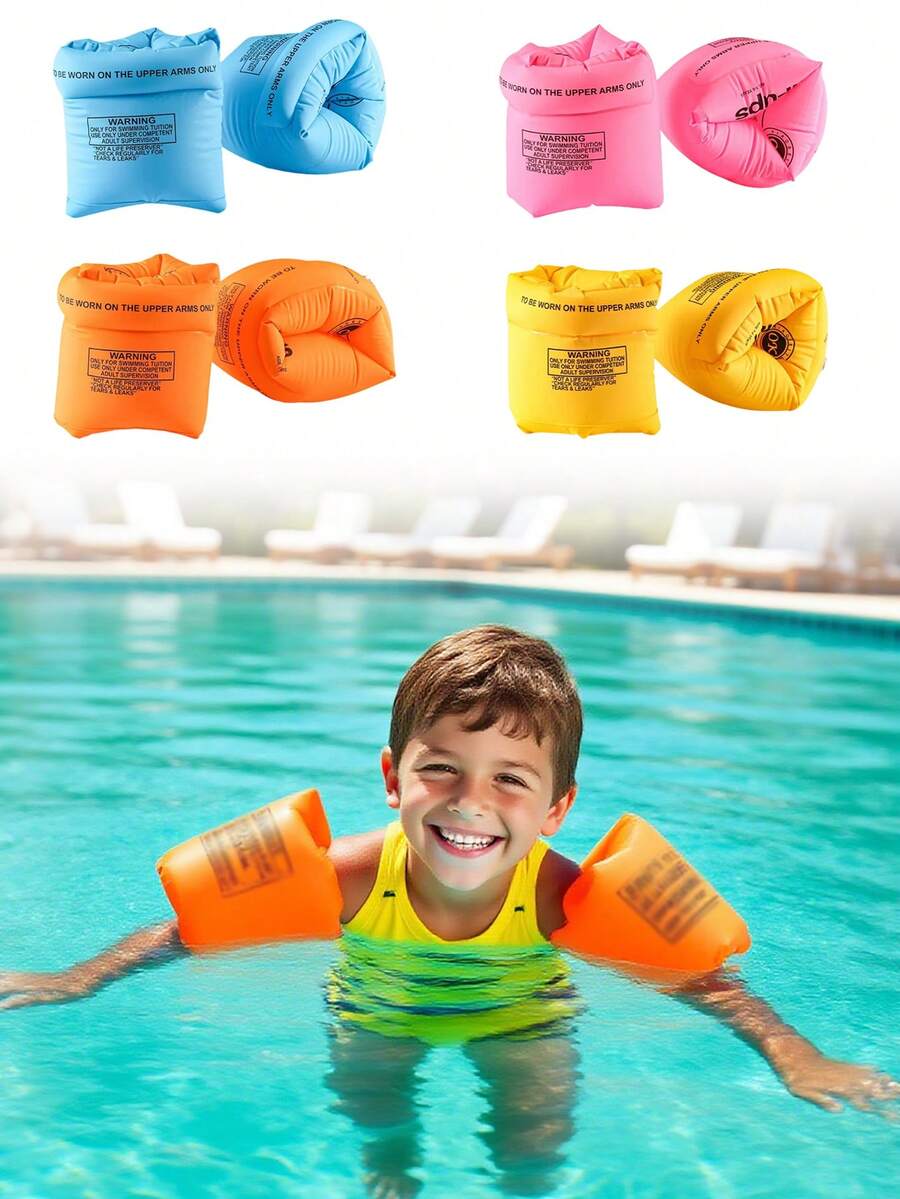 1 Pair Children/Adult Swimming Arm Floats, Soft Waterproof Convenient Buoyancy Arm Sleeves For Swimming, Surfing, Swimming Training