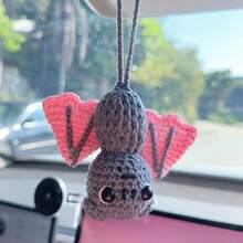 Accessoire de décoration à suspendre au rétroviseur de voiture, en crochet en forme de chauve-souris gothique. Pour une décoration esthétique de l'intérieur de votre voiture pour femmes et hommes. Pendentif d'ornement pour rétroviseur d'Halloween. - Batte - Voir 6