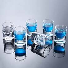 Bicchiere da liquore di lusso da 15ml/30ml/80ml/120ml, bicchiere da vino con fondo spesso e raffinato, tazza di vodka trasparente, bicchiere da vino di alta qualità per bar e uso internazionale