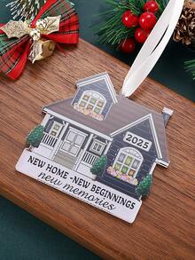 New Home, New Memories, New Beginnings, Christmas Acrylic Ornament,Christmas Home Decor 2025, Christmas Tree Hanging Decorations, Housewarming Gifts For New House, New Home Acrylic Ornament For New House Decor, Moving House Gift For Family Friends Christmas Decorations Room Decor