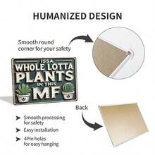1pc 20x30cm ISSA WHOLE LOTTA PLANTS IN THIS MF Metal Signs Personalized ,2D Wall Hanging Decor ,Coffee Bar Room Bathroom Home Wall Fall Bedroom Classroom Kitchen Porch Office House Decoration Stuff Classroom Living Patio Outdoor Decor Decorations Halloween 805 - 彩色 - 查看 5