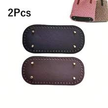 1Pc/2/3/4Pcs Oval PU Leather Bag Bottom Pad - Faux Leather Pad, Pre-Punched Holes, For Reinforcing Handbags And Wallets, Also Suitable For Crochet Projects - Multicolor - View 17