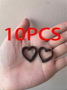 Metal Heart-Shaped Ring Buckle, Spring Clasp For Bag, Clothing Accessory - Multicolor - View 29