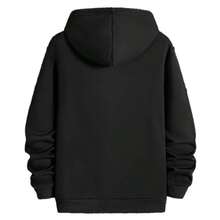 Aelfric Eden Abstraction Shadow Print Hoodie Men's Oversized Hoodies Streetwear Sweatshirt - 07a-b1-黑色 - 查看 4