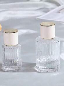 1pc100ml/50ml/30ml大容量便捷香水喷雾瓶高档化妆品分装瓶竖条纹螺口香水空瓶 - 彩色 - 查看 3