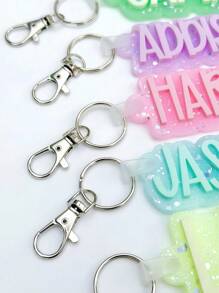 Custom Backpack Keychain Name Tag, Personalized Acrylic Name Keychain, Customized Acrylic Name Tag, Fashionable, Colorful, Cute, Simple, Kawaii, Unique Personalized Customized Gifts, Suitable As Christmas Gifts, Valentine's Day Gifts, DIY Customized Birthday Gifts, Anniversary Gifts, Couple Gifts, Mother's Day Gifts, Wedding Gifts, Bridesmaid Gifts, Party Gifts, New Year Gifts, Best Friend Gifts