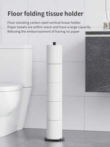 Freestanding Toilet Paper Holder - Bathroom Storage Rack, Holds 5 Spare Toilet Paper Rolls, Bathroom Accessory