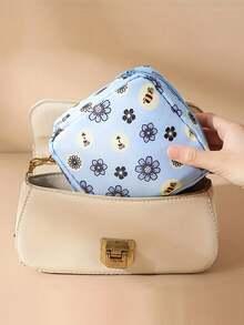 1pc Cartoon Sanitary Napkin Storage Bag, Tissue Storage Bag, Lipstick Cosmetic Bag, Toilet Paper Storage Bag, Multifunctional Sanitary Napkin Storage Bag, Large Capacity Simple Style Portable Bag, Sanitary Napkin Storage Box Storage Bag, Female Menstrual Products, Used To Store Sanitary Napkins, Sanitary Napkins And Tampons,