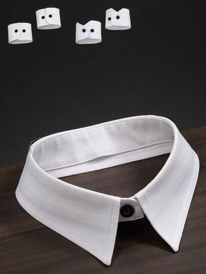 1pc/Pair Minimalist Fashion Decorative Shirt Cuff Sleeves, Suitable For Work Attire